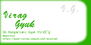 virag gyuk business card